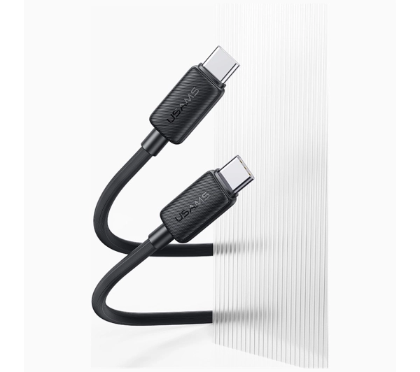 USAMS KY Series 60W USB-C do USB-C 1m Czarny