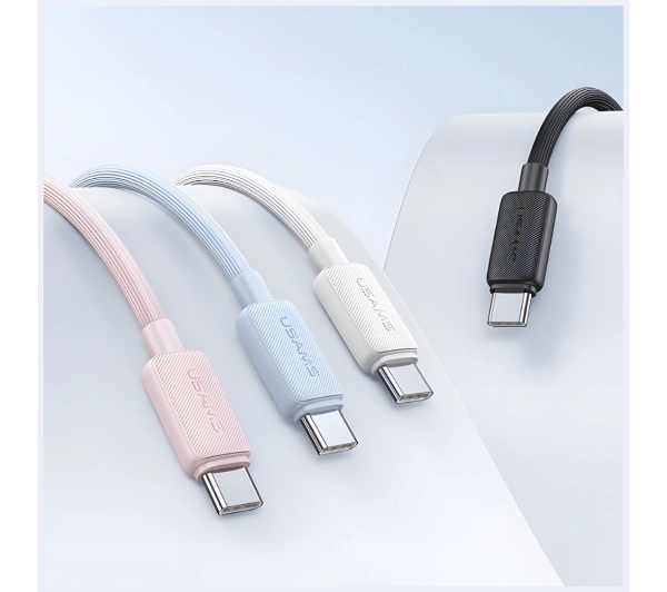 USAMS KY Series 60W USB-C do USB-C 1m Czarny