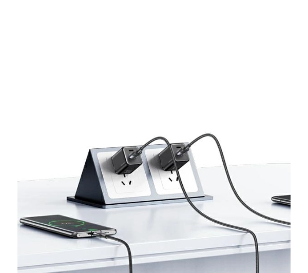 USAMS USB do USB-C 3A 1,2m Fast Charging Stalowy