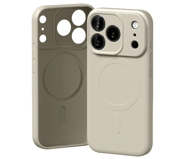 Mercury Semi-Silicone MagSafe do iPhone 17 Pro kamienny