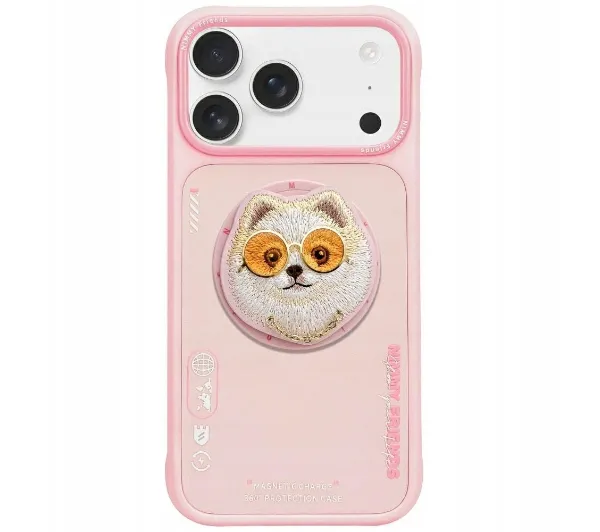Nimmy Glasses Cool Dog MagSafe do iPhone 17 Pro Różowy