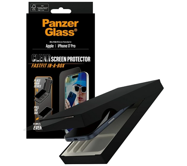 PanzerGlass Ultra-Wide Fit Fastfit do iPhone 17 Pro Max