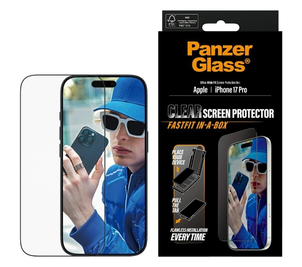 Szkło hartowane PANZERGLASS Ultra-Wide Fit FastFit do Apple iPhone 17 Pro Max