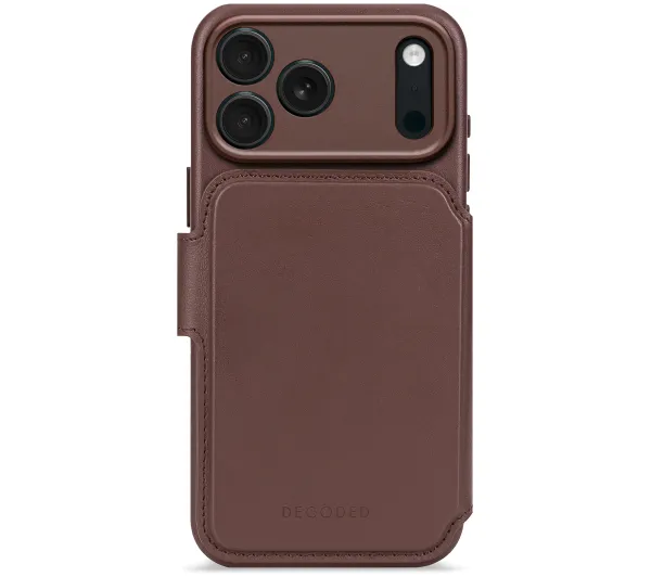 Decoded Leather Detachable Wallet MagSafe do iPhone 17 Pro Max Brązowy