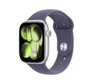 Apple Watch Series 11 GPS + Cellular 46mm z aluminium Srebrny Pasek sportowy Mleczny fiolet S/M - Kup na Raty - RRSO 0%