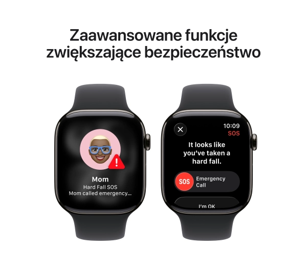 Apple Watch Series 11 GPS + Cellular 42mm Tytan Łupek Pasek sportowy Czarny M/L - Kup na Raty - RRSO 0%