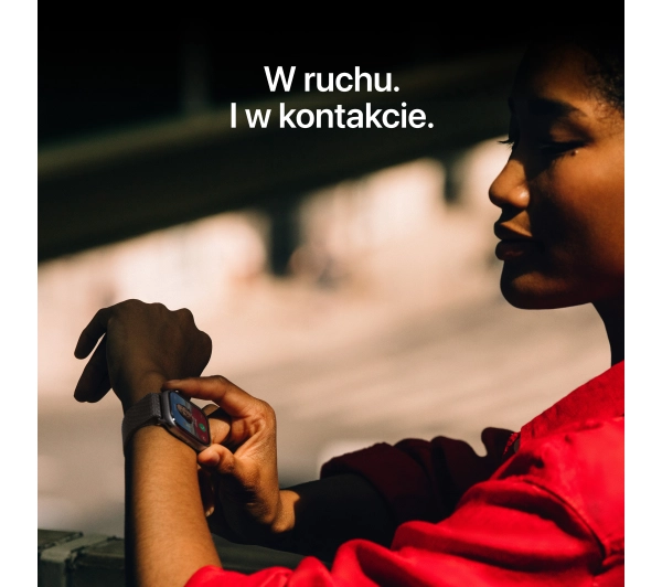 Apple Watch Series 11 GPS + Cellular 42mm Tytan Łupek Pasek sportowy Czarny M/L - Kup na Raty - RRSO 0%