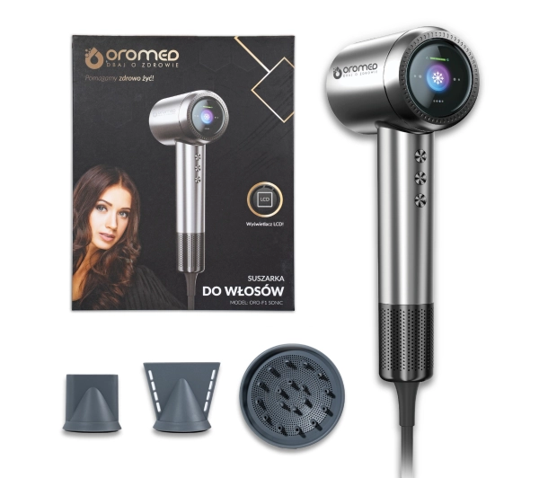 OROMED ORO-F1 SONIC Jonizacja Dyfuzor Zimny nawiew 1600W 3 prędkości 3 temperatury