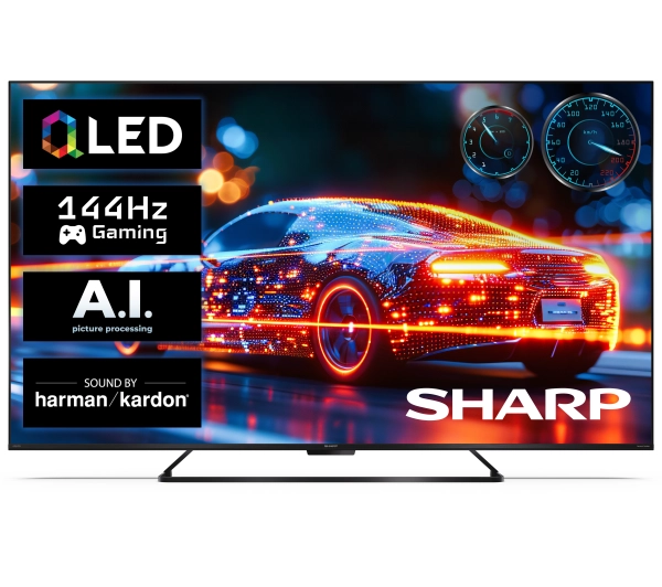 Sharp 65HR8765E 65" QLED 4K 144Hz Google TV Funkcje AI  Dolby Vision IQ Dolby Atmos DTS X HDMI 2.1 DVB-T2