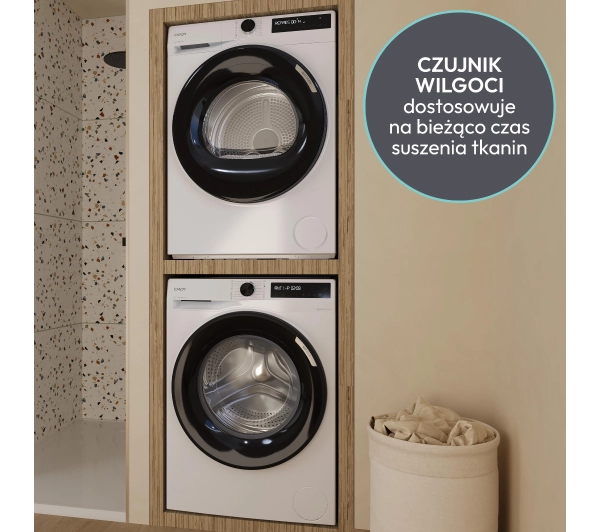 Candy ProDry 500 Slim BRS 7N2BX-S Funkcje AI 46,0cm 7kg Zdalne sterowanie - Kup na Raty - RRSO 0%