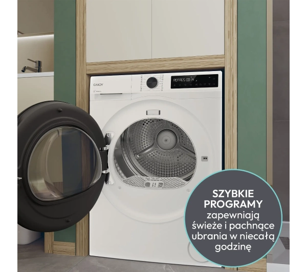Candy ProDry 500 Slim BRS 7N2BX-S Funkcje AI 46,0cm 7kg Zdalne sterowanie - Kup na Raty - RRSO 0%