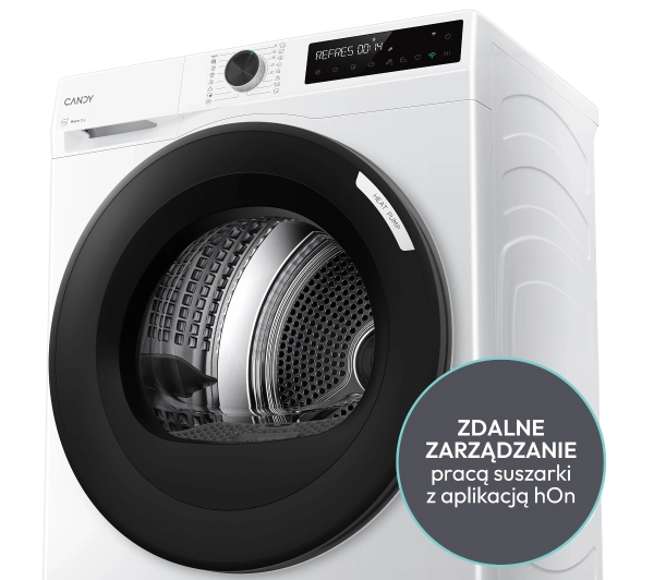 Candy ProDry 500 Slim BRS 7N2BX-S Funkcje AI 46,0cm 7kg Zdalne sterowanie - Kup na Raty - RRSO 0%