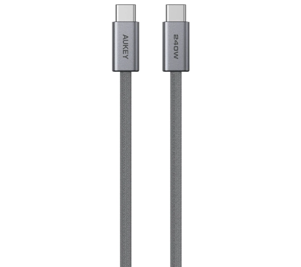 Aukey CB-DCC241 USB-C 1.0m 240W Grafitowy