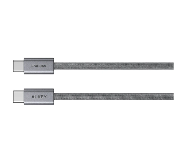 Aukey CB-DCC241 USB-C 1.0m 240W Grafitowy