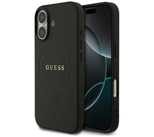 Guess Grained Ring MagSafe do iPhone 17 czarny