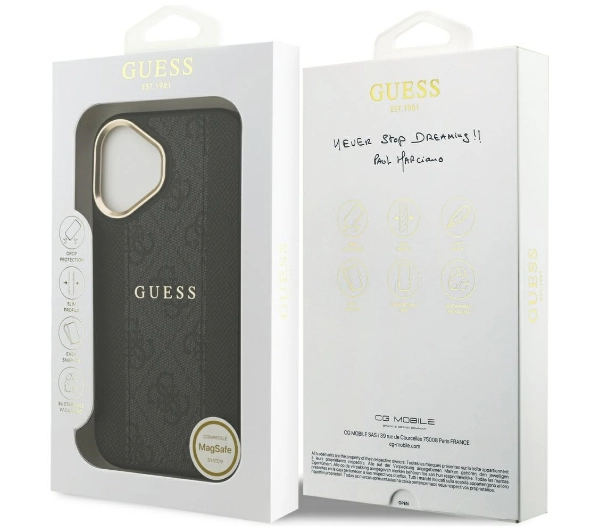 Guess 4G Stripe MagSafe do iPhone 17 czarny