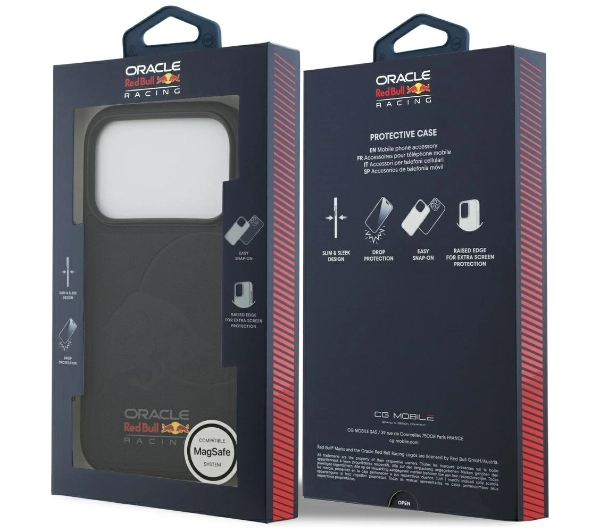 Red Bull Racing Meshed Debossed Bull MagSafe do iPhone 17 Pro granatowy
