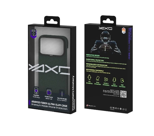 Yaxo Aramid Fiber Ultra Slim Case MagSafe iPhone 17 Pro Max Ciemnozielony