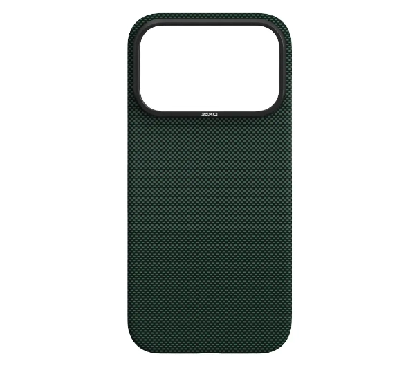 Yaxo Etui na telefon Aramid Fiber Ultra Slim Case MagSafe iPhone 17 Pro Max Tropic Green
