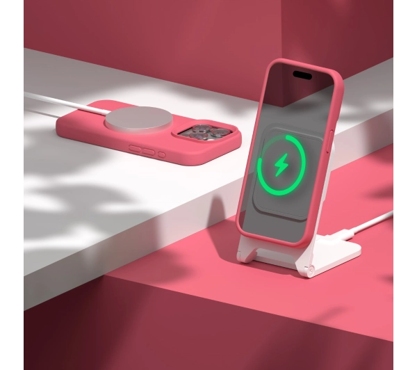 Etteri Silicone Case do iPhone 15 Pro Malinowy