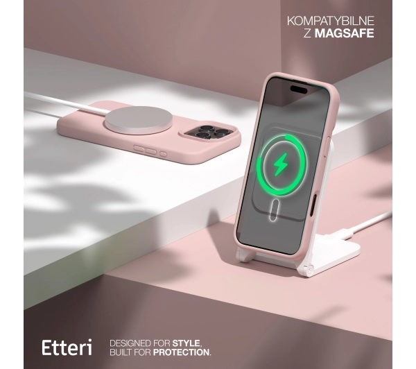 Etteri Silicone Case do iPhone 15 Pro Max Różowy