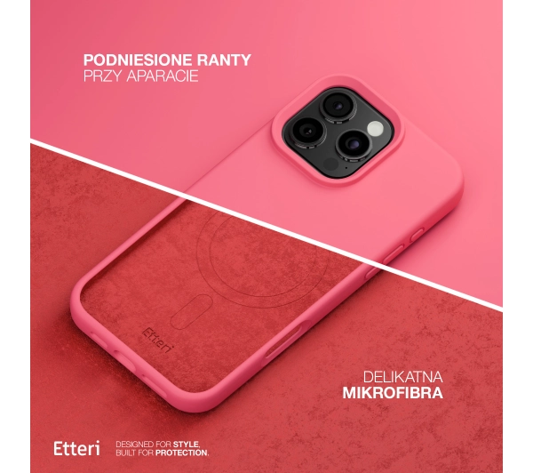 Etteri Silicone Case do iPhone 16 Pro Max Malinowy