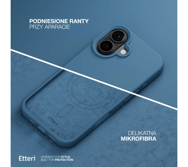 Etteri Silicone Case do iPhone 16 Plus Niebieski