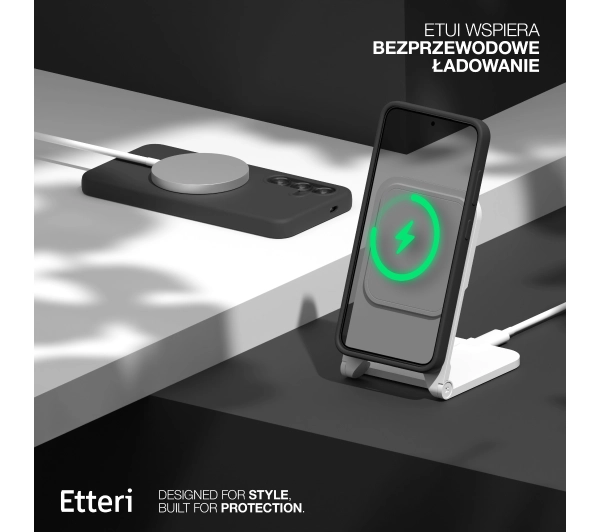 Etteri Silicone Mag Case do Galaxy S25 Edge Czarny - ⚡ EURO HIT CENOWY! ⚡