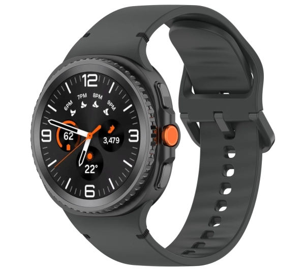 Bizon Strap Watch Silicone G do Samsung Galaxy Watch 8 40 mm / 44 mm / Samsung Galaxy Watch 8 Classic 46 mm szary