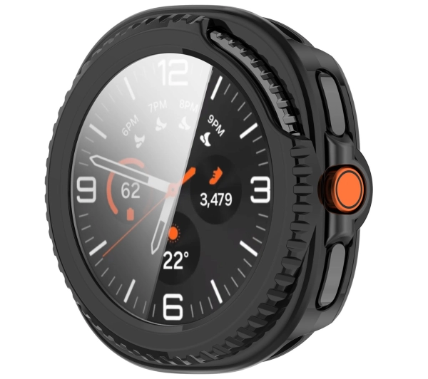 Bizon ze szkłem do Samsung Galaxy Watch 8 Classic 46 mm czarny
