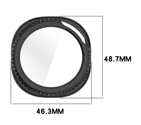 Bizon ze szkłem do Samsung Galaxy Watch 8 Classic 46 mm czarny
