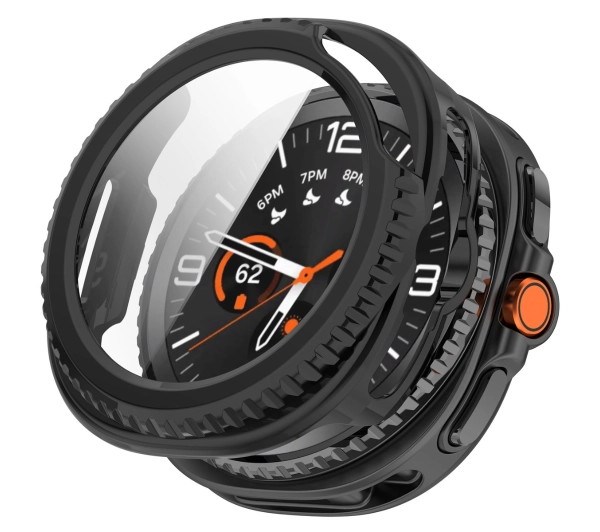 Bizon ze szkłem do Samsung Galaxy Watch 8 Classic 46 mm czarny