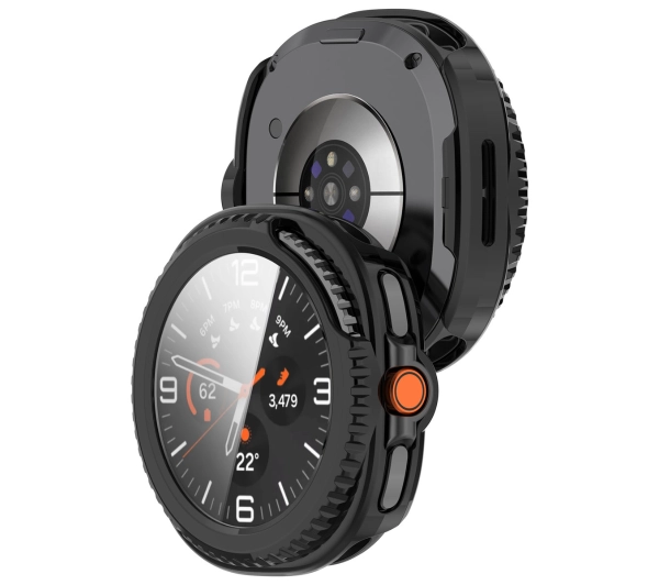 Bizon ze szkłem do Samsung Galaxy Watch 8 Classic 46 mm czarny