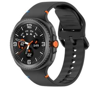 Bizon Strap Watch Silicone G do Samsung Galaxy Watch 8 40 mm / 44 mm / Samsung Galaxy Watch 8 Classic 46 mm czarny