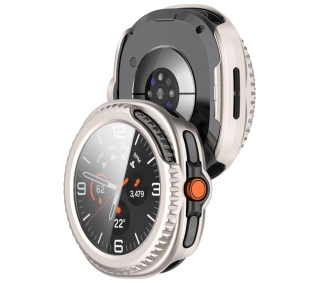 Bizon ze szkłem do Samsung Galaxy Watch 8 Classic 46 mm jasnobeżowy