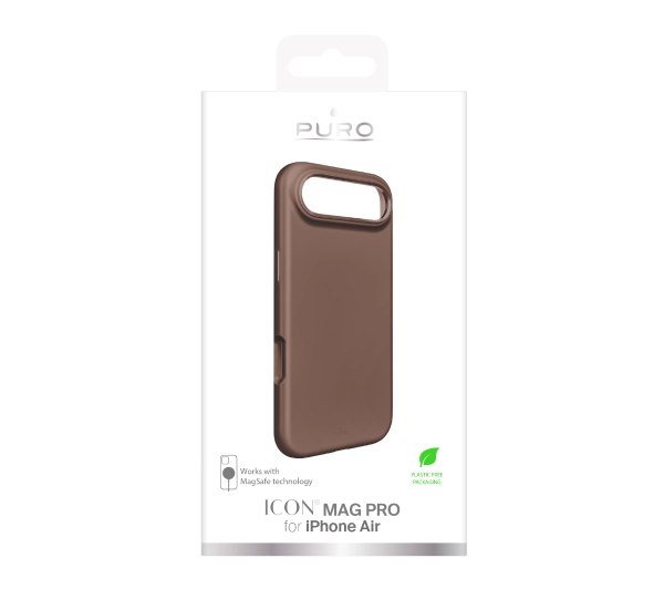 Puro Icon Mag do iPhone Air Brązowy