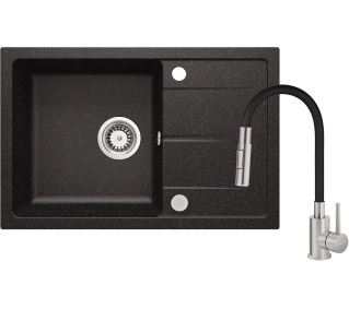 Deante ZRD2113 Granitowy + bateria BOCB740 Granitowy - Kup na Raty - RRSO 0%