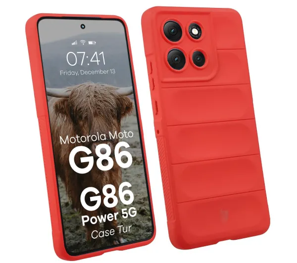 Bizon Pancerne Tur do Motorola Moto G86 5G/G86 Power 5G Czerwony