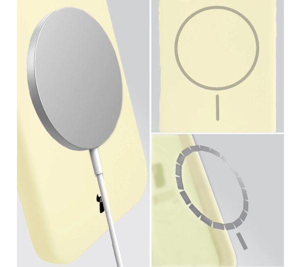 Bizon Silikonowe Soft  z MagSafe do Apple iPhone Air Jasnożółty