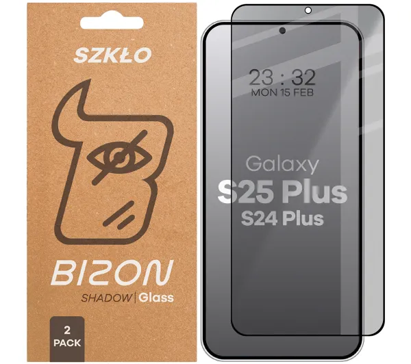 Bizon prywatyzujące pełne Edge Shadow Duo do Samsung Galaxy S25 Plus / S24 Plus