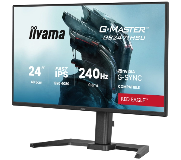 iiyama G-Master Red Eagle GB2471HSU-B1 23,8" Full HD Fast IPS 240Hz 0,3ms MPRT Gamingowy - Kup na Raty - RRSO 0%