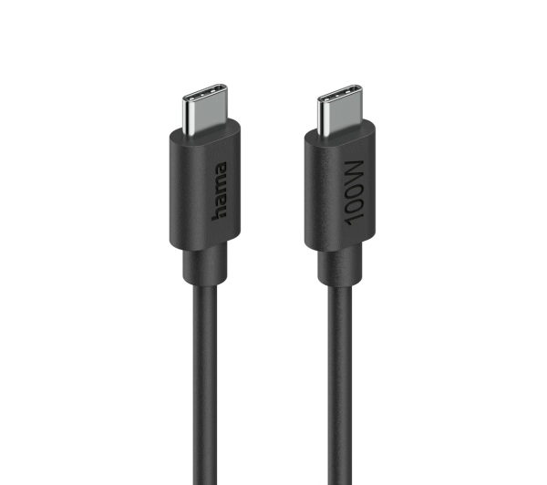 Hama USB-C do-USB-C 100W 1,2m Czarny
