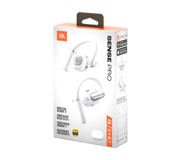 JBL Sense Pro Przewodnictwo powietrzne Bluetooth 6.0 Funkcje AI Biały - Kup na Raty - RRSO 0%