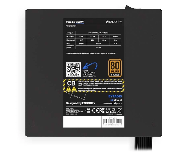 Endorfy Vero L6 650W 80+ Bronze Czarny