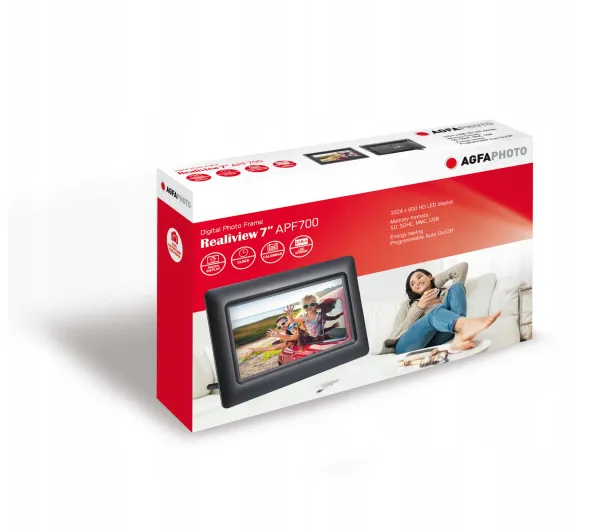AgfaPhoto APF700 7" HD LED Czarny