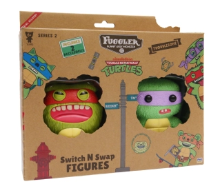 PMI Kids World Fuggler Funny Ugly Monster S2 Swap & Style Figures  - 2 Pack (Raphael & Donatello)