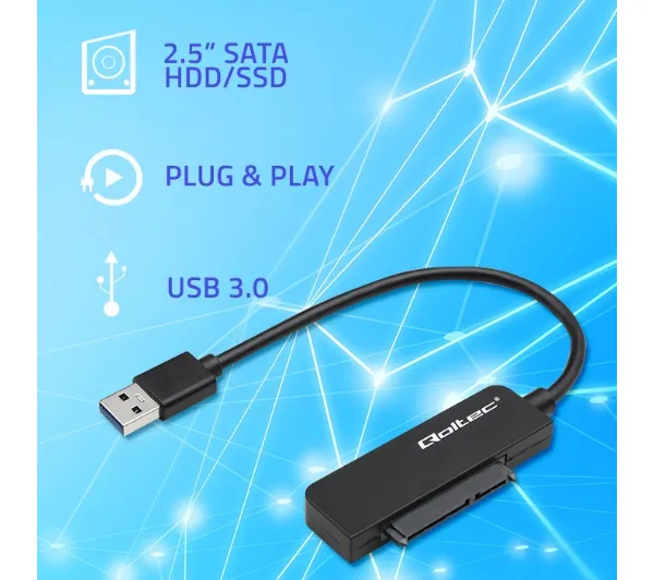 Qoltec 52268 SATA Przejściówka na dysk SSD HDD 2.5" USB 3.0