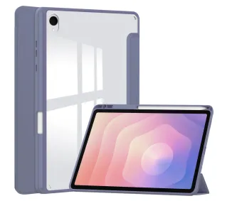 Bizon Case Tab Clear Matt z klapką do Samsung Galaxy Tab S11 Lawendowy