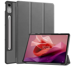Bizon Case Tab Croc z klapką do Lenovo Tab P12 Szary