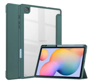Bizon Case Tab Clear Matt z klapką do Samsung Galaxy Tab S6 Lite 2024/2022/2020 Ciemnozielony